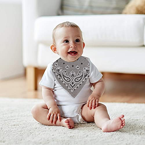 Lnglat 3-Pack Baby Bandana Drool Bibs For Boys And Girls With Adjustable Snaps, Organic Cotton Soft And Absorbent Toddler Baby Paisley Pattern Bibs For Drooling And Teething #TOP4