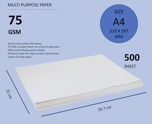 Image of Cubic Multipurpose White Copier Paper 75 GSM - A4 | 500 Papers per Ream | 1 Ream