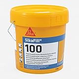 SikaFill 100, Blanco, Revestimiento elástico para impermeabilización de cubiertas visitables, protección de paredes medianeras y puenteo de fisuras, 5kg