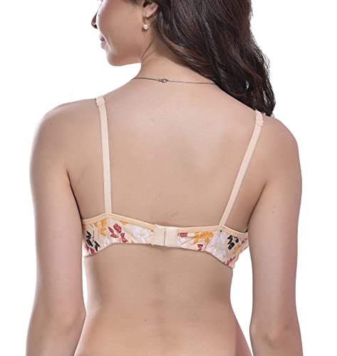 Image of FIMS - Fashion is my style Cotton Bra Non-Padded Non-Wired Bra Floral Print Bra for Women Combo Pack Girls Everyday Bra