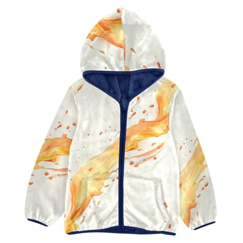Flaming Hot Fire Girls Fleece Jacket Girls Fall Jacket Girls Zip Up Hoodie Girls Sherpa Jacket 2-10T