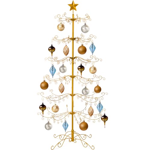 Best Choice Products 6ft Wrought Iron Ornament Display Christmas Tree