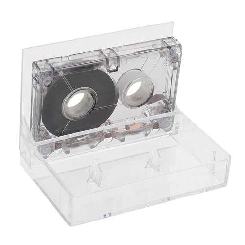 Abaodam Blank Cassette Tape Recordable Audio Tape Transparent Hard Case for Decor and Giving for Family and Friends Great for Everyday Use