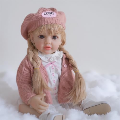 Muñeca bebé Reborn realista de 22 pulgadas miniatura 3
