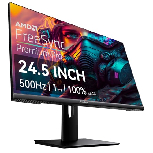24.5 Inch 500Hz IPS Gaming Monitor, 1ms, 400cd/m², 100 sRGB PC Display 1920x1080P, AMD FreeSync...