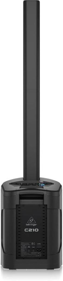 Behringer C210 200 Watt Powered Column Loudspeaker with an 8" Subwoofer, 4 High Frequency Drivers, Bluetooth Audio Streaming, LED Lighting and Remote Control