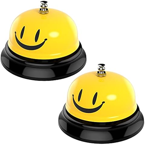 Call Bell for Restaurant, Hotel and Classroom (2 Pack, Yellow) Cover
