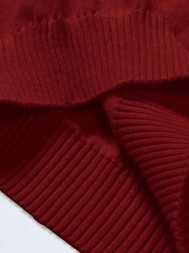 Pullover Sweaters for Men Casual Pattern High Neck Sweater,Autumn/Winter Embroidery3