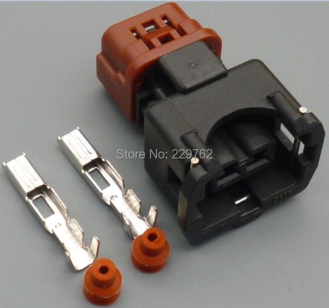 Yierxjwshx 2/10/50/100sets 2 Pin 3.5MM Car Waterproof Connector Plug Auto Electrical Female Connector Plug Automotive Socket - (Color Name: 10setes)