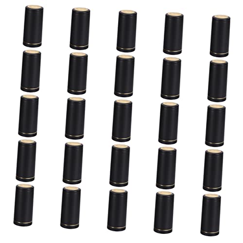 MOLUCKFU 25pcs Heat Shrink Wine Bottle Caps Sealing Covers for Wine Bottles Professional Look for Home and Pub Use