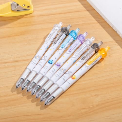 Bolígrafos de gel negro 0.5 mm retractables pack de 7 miniatura 5