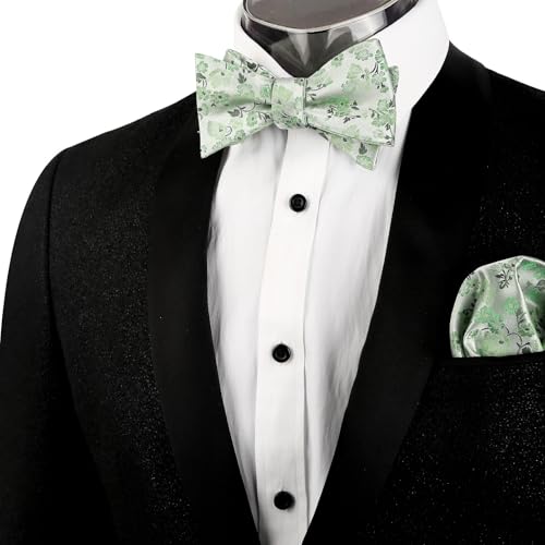 Image of Alizeal Mens 2pcs Floral Bow Tie Set