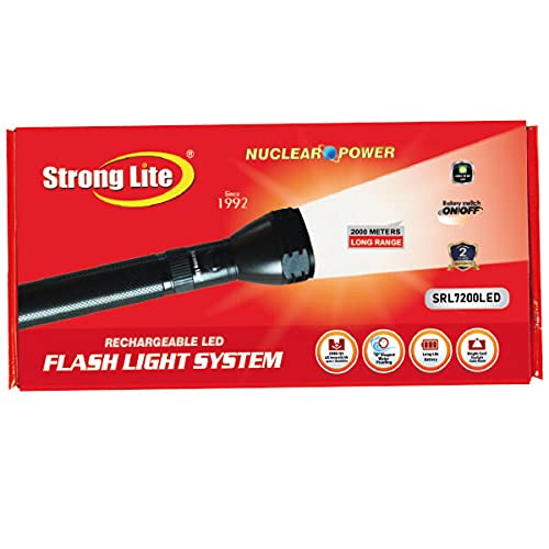 Strong Lite{} Rechargeable Led Flashlight System High Lumens Powerful Bright Best Flashlight Camping Outdoor Sport Waterproof Handheld Light for Camping Hiking Emergency (SRL-01) (1)