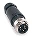 External Thread Connector, 5, Male, 16 AWG