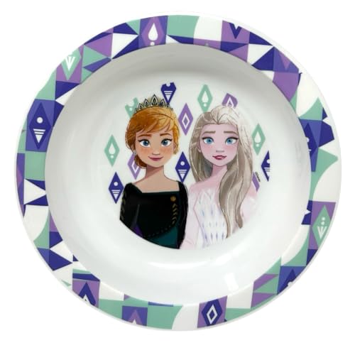 Piatto Fondo Originale Disney Frozen in plastica rigida per bambini, adatto al microonde e senza BPA