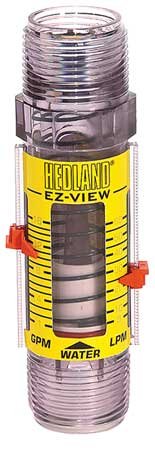 HEDLAND H621-004-R Flowmeter, 1 MNPT, 0.5-4 GPM