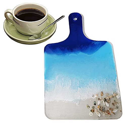 Cheese Board Epoxy Resin Mold Silicone Casting Mold Reusable 13x8.5x0.5in Rectangle Charcuterie Chopping Board Template Mould Silicone for Serving Platter