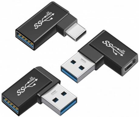 Amazon.com: NFHK Adapter 3pcs/Set Angled 90 Degree USB 3.1 Type C Male ...