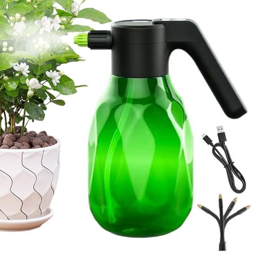 Atomizador eléctrico en Aerosol - Dispositivo de riego Recargable de 2 L | Botella de Spray para Limpieza, automática Interior para Plantas, jardinería, Patio, césped y Limpieza de