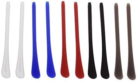 BLUECELL 5pairs Silicone Eyeglass End Tips Ear Sock Pieces Tube Replacement for Thin Metal Eyeglass Legs
