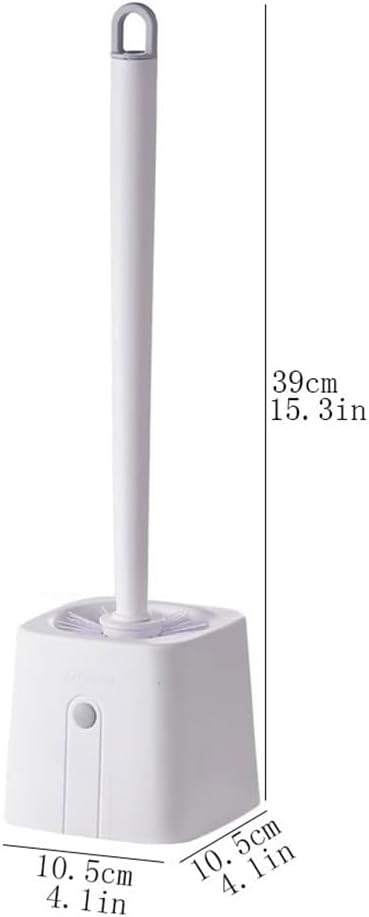 Toilet Brush Holder Floor Standing Plastic Long Handle Toilet Brush with Tweezers and Hollowed Out Base Holder Toilet Brushes