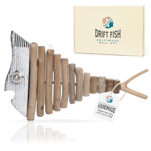 Mint Bucket Brands Driftwood Fish Nautical Wall Decor - Handmade
