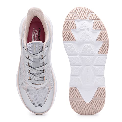 Image of Red Tape Sports Shoes for Women's- Neon Green Lace-Up, Shape Adjustable Sports Athleisure Shoes, Perfect for Walking & Running