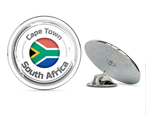 Cape Town South Africa World Flag Badge Round Metal 0.75