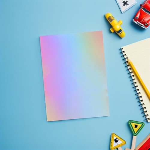 Papier miroir brillant A4 60 feuilles pour cartes faites main bricolage enfants - 5