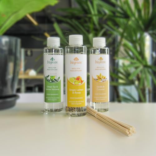 Recambio de difusor de varillas de té verde para crear un spa en el salón 8
