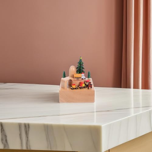 Caja de música carrusel de madera PRETYZOOM para solucionar rincones vacíos en casa 7