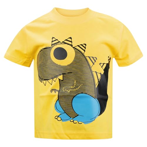 Image of DEEKEY Toddler Boys Shirts Short-Sleeve Little Kids t Shirts Boys' Tops, Tees & Shirts Graphic TEE Age for 2-7 Years 4-Pack