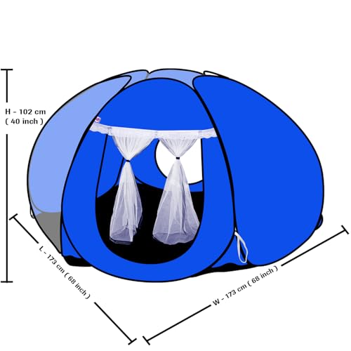 Image of Foldable Kids Play Tent House | Pop-Up Star Pattern Playhouse for Boys & Girls (Multi-Color) | Indoor & Outdoor Fun Tent - Easy to Set Up & Store