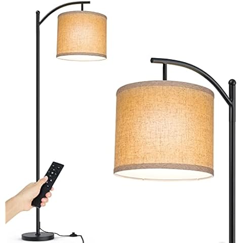 Neoglint Floor Lamp, Arc Floor Lamp with Pulling Switch and Remote Control, LED Tall Lamp with 9W Dimmable Bulb Stepless 3 Color Temperatures Standing Lamp for Living Room Office Bedroom Cover