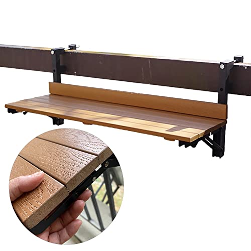 Balkontisch Klappbar Hängetisch,Balkonhängetisch Klappbar Balkontisch Zum Einhängen Balkon Klapptisch, Balkongeländer Wetterfest,Hängetisch Für Garten,Balkon,Terrasse,80*26cm/31.4*10.2in ( Color : Woo