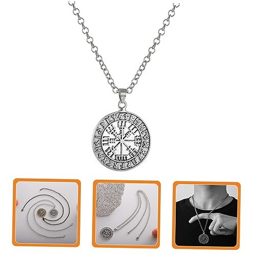 Abaodam 3 Peças Colar Viking Odin Colares De Corrente Masculina Colares Retrô Pescoço Joias Presente