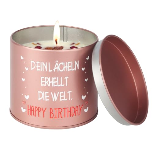 【Materiali naturali e sicuri】Realizzata con cera di soia naturale, oli essenziali e fragranze delicate, questa candela profumata brucia in modo pulito, senza fumo nero. Il contenitore in metallo mantiene la sicurezza e il design raffinato. Le candele e le candele sono note per la loro qualità superiore e la lunga durata.