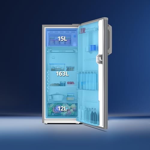 Image of acer 190L 2 Star Direct-Cool Single Door Refrigerator (AiSense, AR190AD2FSHD, Silver Hairline)