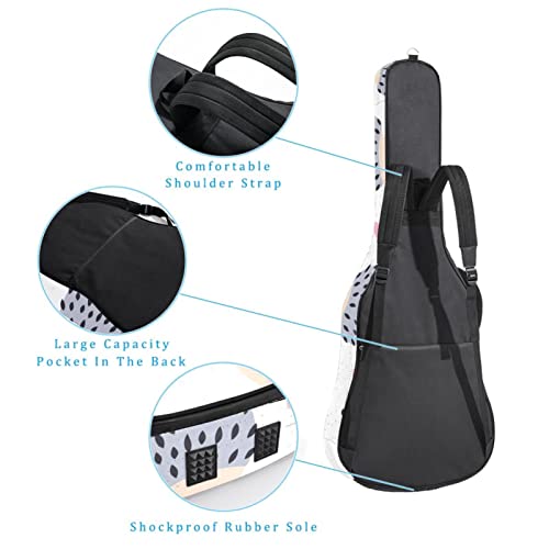 Sac à dos guitare acoustique imperméable 42,9" avec renards - 3