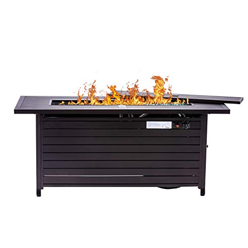 LEGACY HEATING 50,000 BTU Aluminum Rectangular Gas Fire Pit