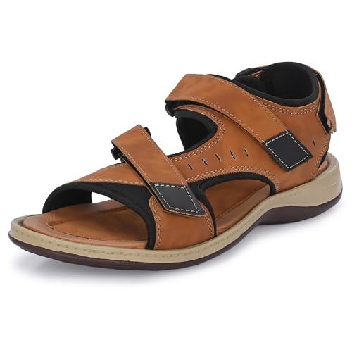Image of Centrino Men's Sandal |leather sandals for office |New Fashion sandals for Men|Grip Insole for Stability | Comfortable Men Sandal with Premium Comfort & Quality (2029)
