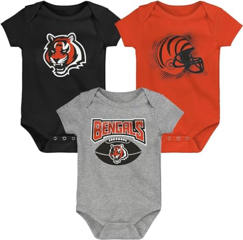 Image of Outerstuff NFL Newborn Infant 0-24 Months Officially Licensed Game On 3 Piece Onesie Bodysuit Creeper Set