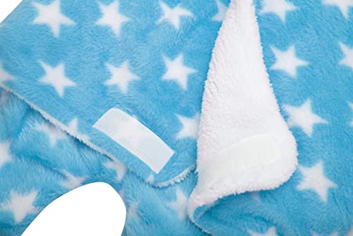 Image of New Born Multi-Purpose Baby Boy's and Baby Girl's Blanket and Sleeping Bag (Blue Star, 0-6 Months)