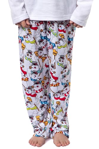 Frosty The Snowman Multiple Girl's Christmas Sleep Tossed Print Pajama Set for Kids3