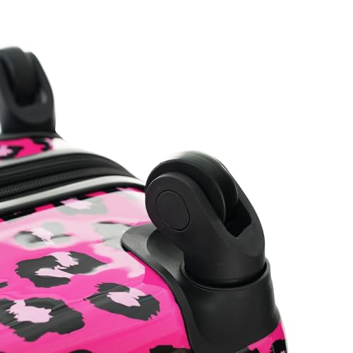 Hardshell Luggage Set 3 pcs Spinner Suitcase Lightweight 20" 24" 28" Leopard Design3