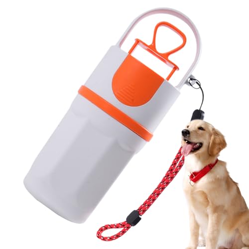 Dog Poop Picker with Bag, Portable No-Touch Waste Scooper, Odor-Reducing Grabber Tool, ideal for Small Medium Large Dogs Walking Traveling Outdoor Cleanup, 2.56x2.56x8.27in
