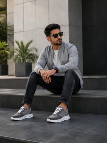 Image of Centrino Sneakers for Men | Lightweight Casual Shoes for Men Stylish | Breathable Mesh Walking Shoes | Cushioned Insole Comfortable Shoe for Man | Durable Sole Footwear|Trendy Lace-Up Shoes for College, Parties & Daily Use (9625)