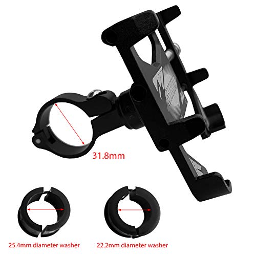 Suporte para telefone, Andoer Suporte para telefone de bicicleta em liga de alumínio Suporte de tele