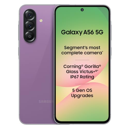 Samsung Galaxy A56 5G Mobile (Awesome Violet Glow, 8GB, 128GB) | Segment Most Complete Triple Camera | 50MP | AI Editing | 4nm Processor | sAMOLED | 5000mAh | Gorilla Glass Victus+| Knox Security - Image 2