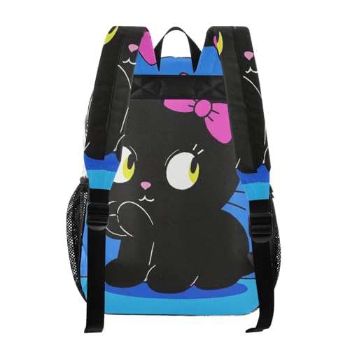 Cartoon Cute Black Cat Kid Clear Backpack Clear Bookbag For Boys Transparent Seethrough Heavy Duty Backpacks3
